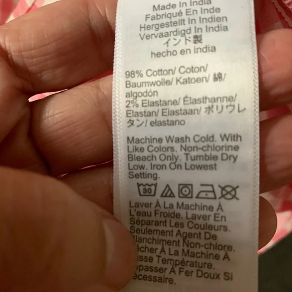 J. Crew Pink gingham button down long sleeve Shirt - Picture 4 of 4